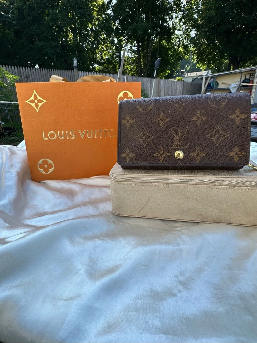 Louis Vuitton Monogram Canvas Trifold Wallet in Brown